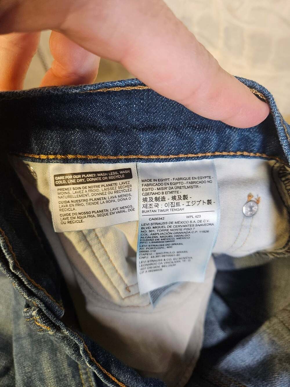 Levi's 514 Straight Jeans Size W34 L30 Blue Denim - Picture 5 of 6